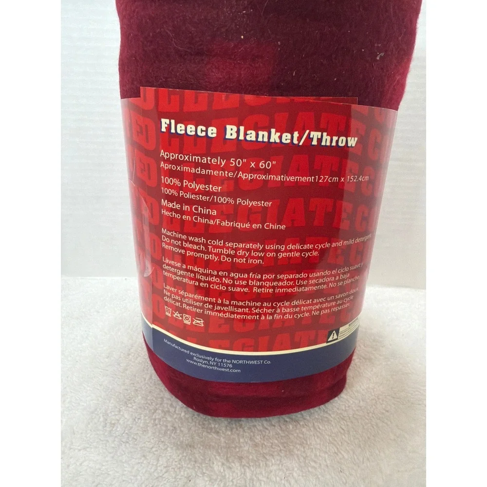 NWT Virginia Tech Hokies VT Fleece Blanket Throw‎ The Northwest Company 50